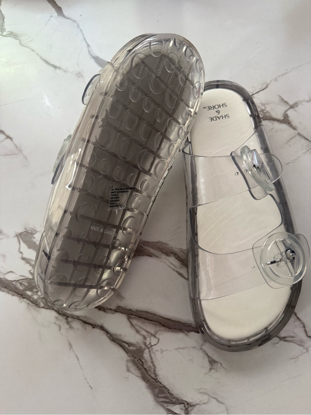 Shade & Shore Clear Slide Sandals - Transparent/Clear